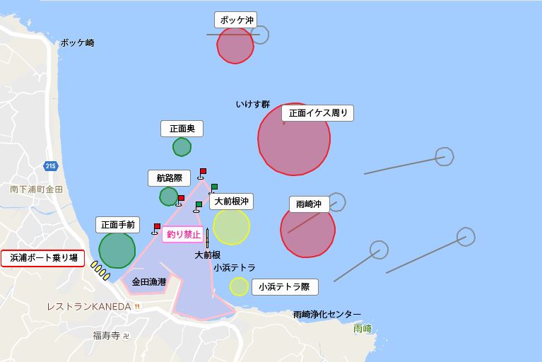 釣りの浜浦さんマップ