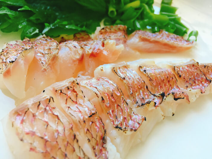 釣ったチダイを炙った Oretsuri 俺釣