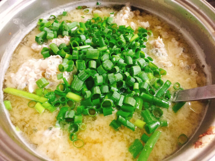 釣ったアジのつみれ汁