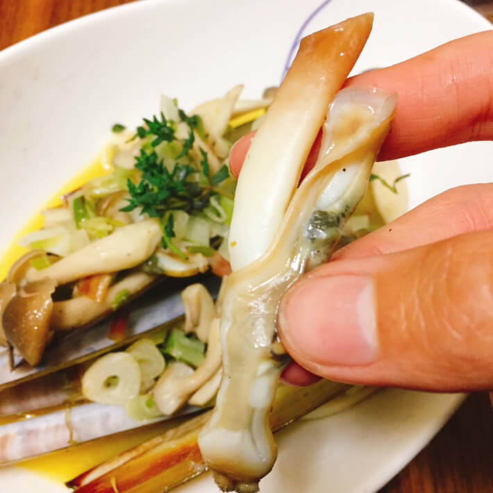 パキスタン産のマテ貝 バター焼き Oretsuri 俺釣