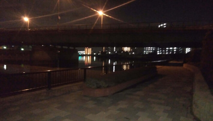 隅田川神谷橋　夜景