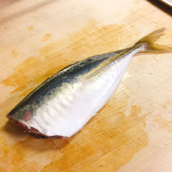 釣った東京湾黄アジをさばく